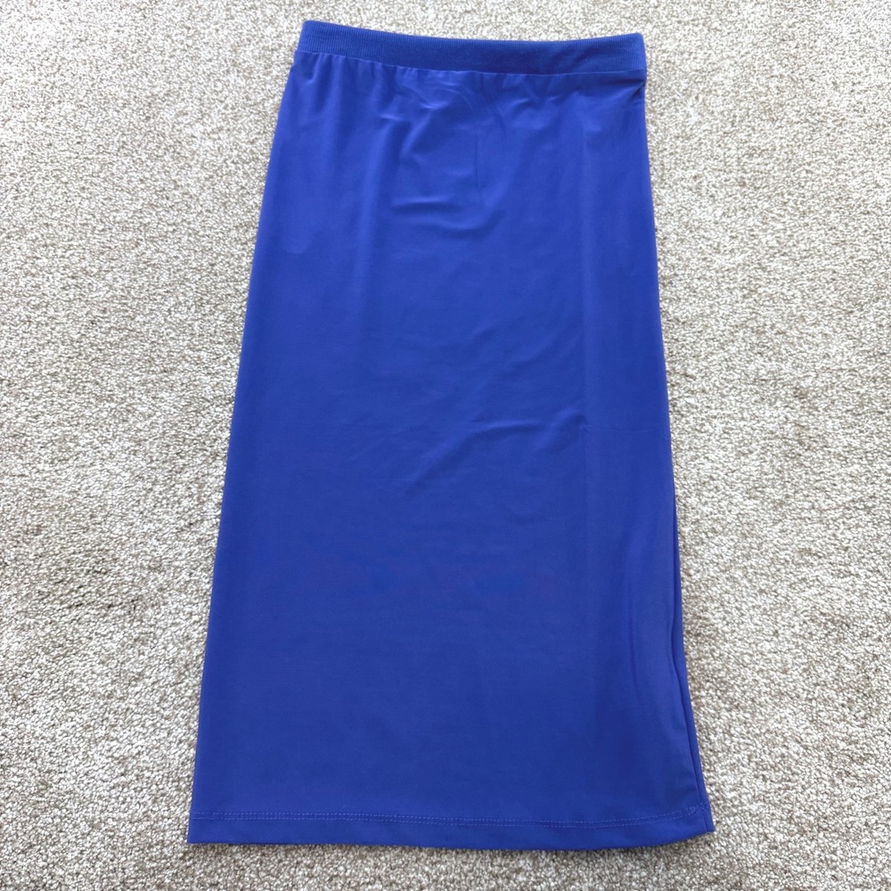 Olivaceous Royal Blue Midi Pencil Skirt Womens Small NEW Office Work Career
